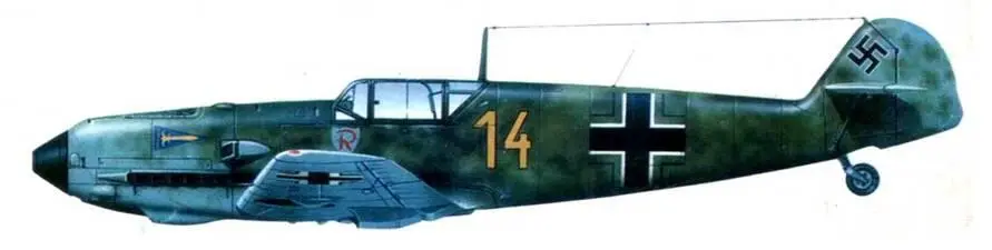 Me 109E4 Франца Фиби из 3JG 2 северная Франция конец июля 1940 года - фото 125