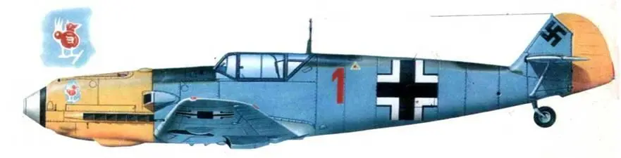 Me 109Е4 из 8JG 54 оберлейтенанта Эгтера командира эскадрильи Голландия - фото 126