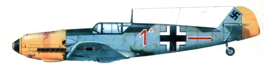 Me 109Е4 из 5JG 53 Шербур северная Франция летоосень 1940 года Из под - фото 128