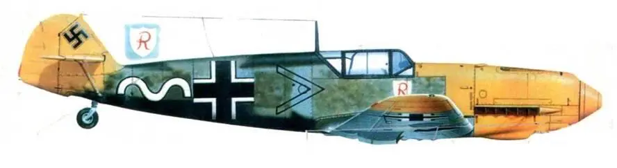 Me 109Е4 из штаба II1JG 2 северная Франция начало августа 1940 года Видны - фото 129
