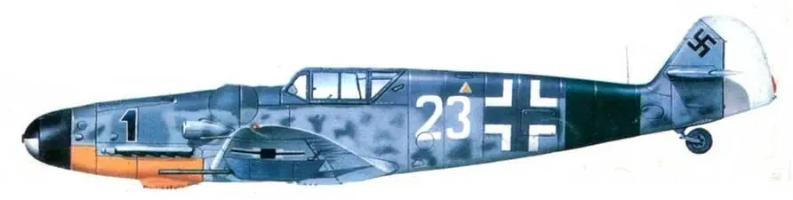 Me 109G6R6 белая 23 Ваг рам Австрия зима 1944 года Типичная окраска и - фото 131