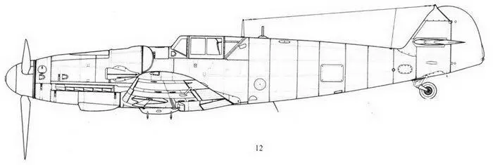 Me 109 G8 с закрытыми пулеметными бойницами Me 109 G12 изготовлен из G6 - фото 31