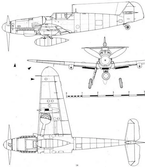 Me 109 G6U4 Me 109 G4 прототип с длинным воздухозаборником Me 109 - фото 37