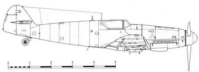 Me 109 G10 раннего типа Me 109 G14 изготовлен ан базе G6 выпуск зима - фото 46