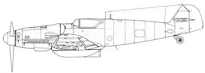 Me 109 G14 с подфюзеляжным конформным баком Me 109 G6R1 ранней серии с - фото 48