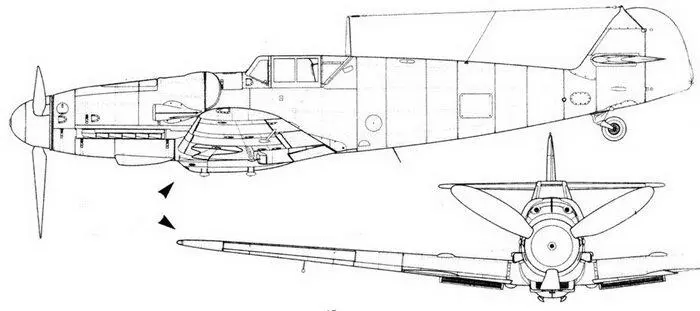 Me 109 G6R1 ранней серии с модифицированным пилоном ЕТС 5001ХЬ Me 109 - фото 49