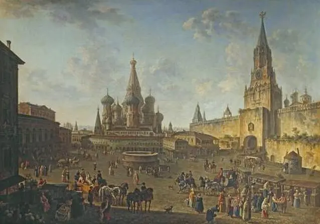 Красная площадь в Москве Вид Казанского собора в Петербурге Пейзажного класса - фото 14