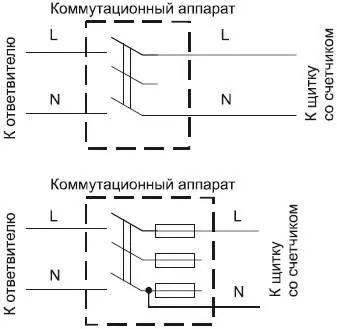 Рис 116 Подключение трехполюсного коммутационного аппарата к однофазному - фото 21