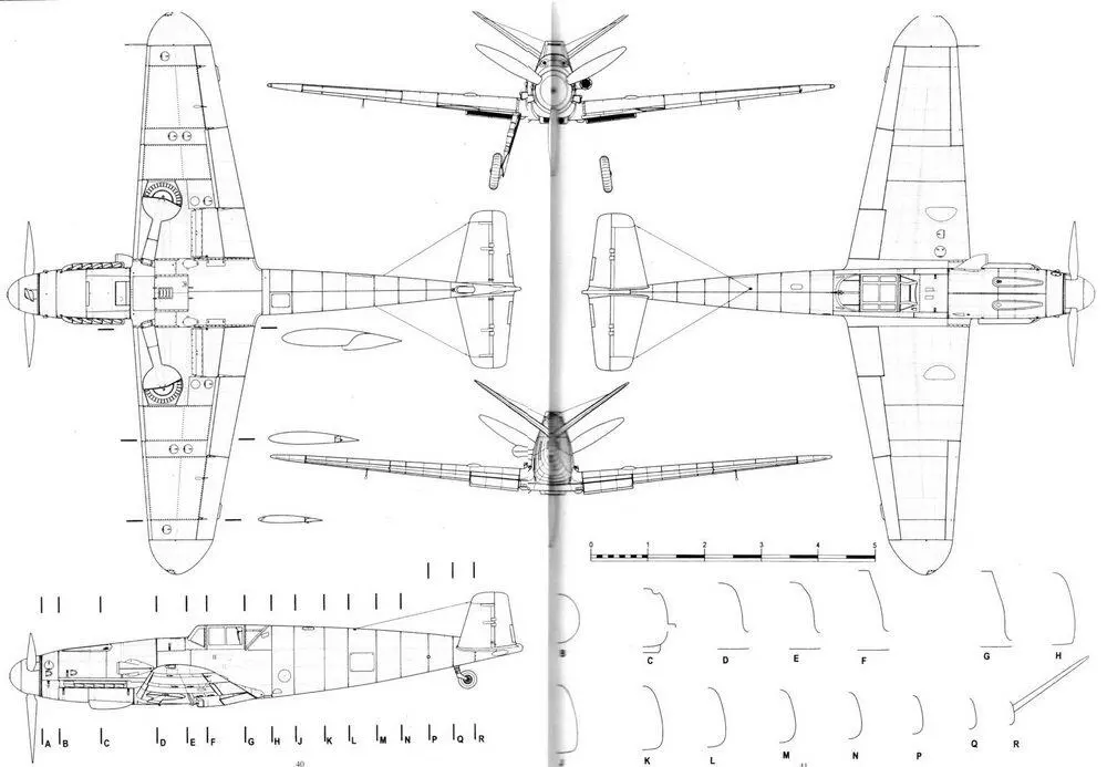 Me 109 G0 WNr 14003 экспериментальная машина с мотыльковым оперением Me - фото 142