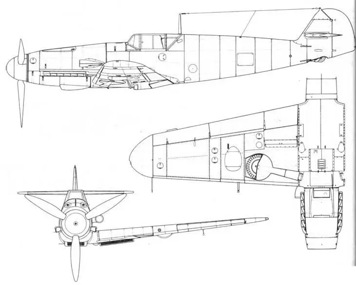 Me 109 F6 Прототип с дополнительным вооружением из пушек MG FFM в крыльях - фото 143