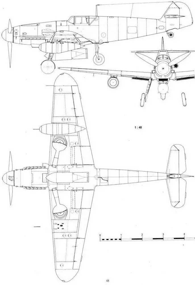 Me 109 G2R1 прототип на базе G1 Me 109 G4R3 разведывательный вариант - фото 152