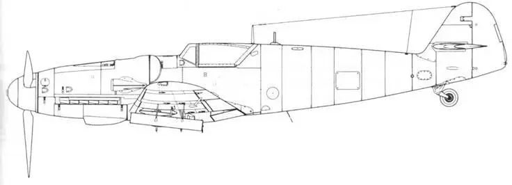 Me 109 G14 стандартный вариант вооружен W Gr 21 крыло с W Gr 21 Me - фото 155