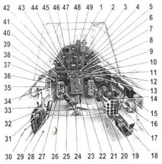 Кабина Me 109F4B 1 Прицел Revi С12D 2 Заглушка на месте регулятора - фото 172