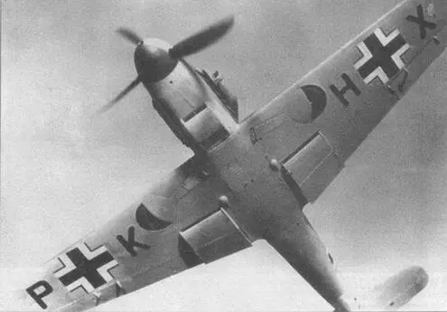 Me 109F4Ztrop сфотографированный снизу Виден открытый тропический - фото 65