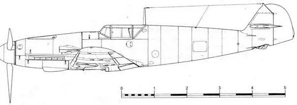 Me 109 F2 с нестандартным остекленением фонаря Me 109F типовой вид Fl F2 - фото 71