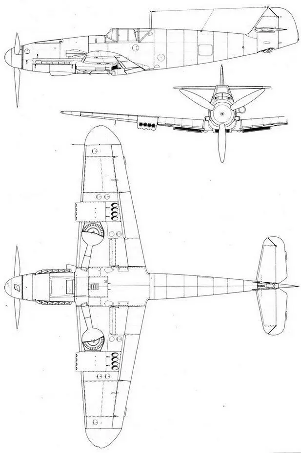 Me 109 F экспериментальный вариант с ракетным вооружением в крыльях 8 ракет - фото 78