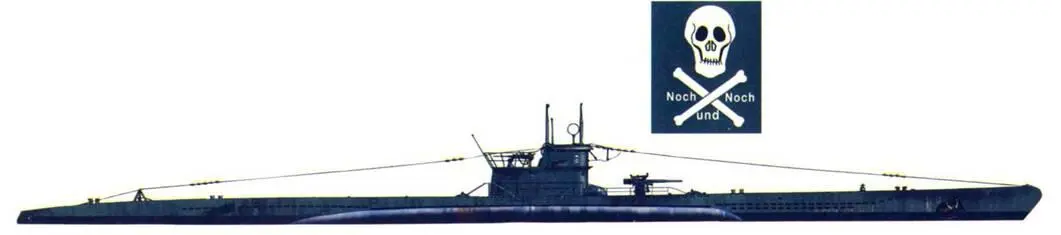 U753 субмарина типа VIIC Убот полностью окрашен в серый цвет На рубке - фото 63