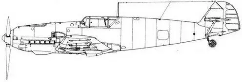 Me 109 Е1 с радиостанцией ведущего группы Me 109 E7Z с дополнительным - фото 122