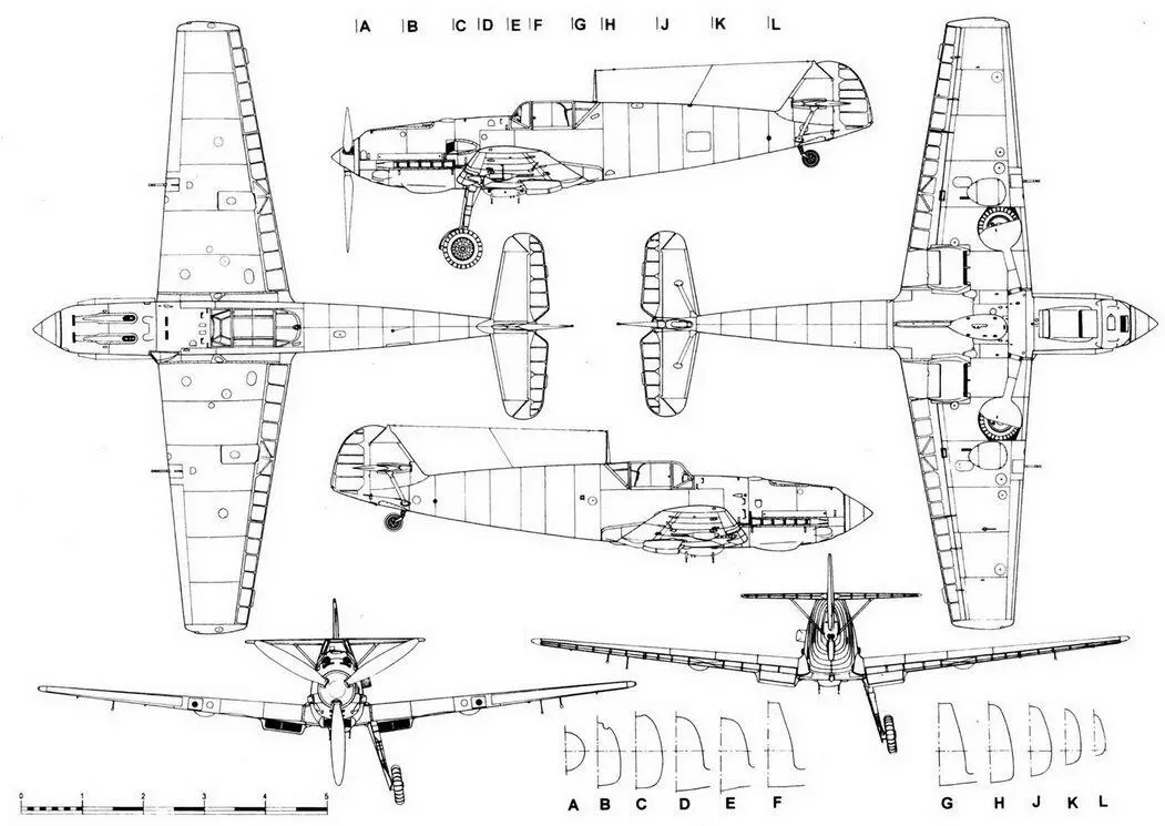 Me 109 E7 Me 109 E8 экспериментальный с лыжами Me 109 Е3 один из 8 - фото 126
