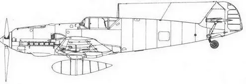 Me 109 Е9 с фотокамерой Rb 5030 в фюзеляже Me 109 Е4 с экспериментальными - фото 130