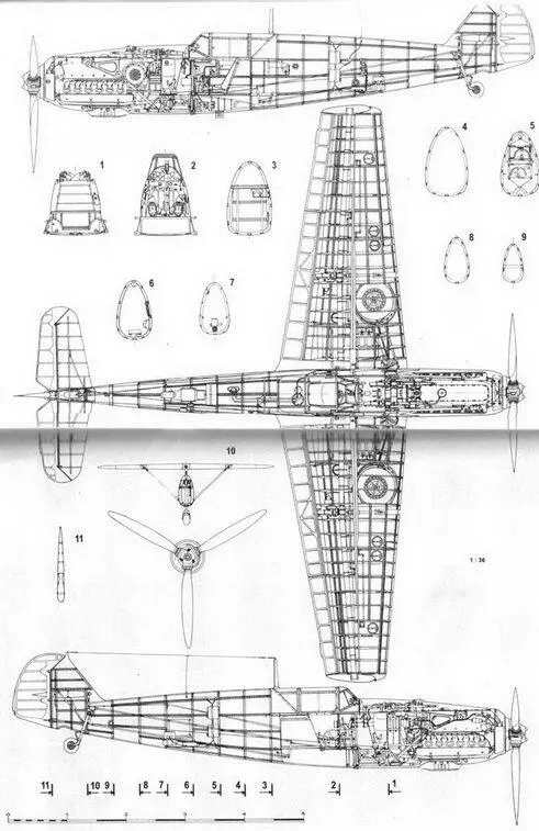 Bf 109Е1 Me 109E3 6111 Barehen из 2J88 лейтенанта Вернера Урсинуса - фото 140