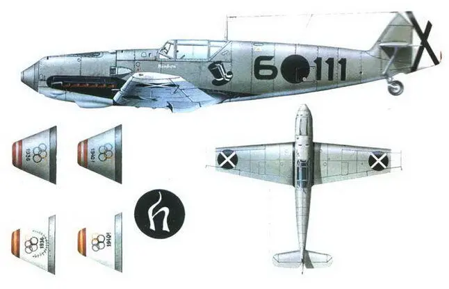 Me 109E3 6111 Barehen из 2J88 лейтенанта Вернера Урсинуса Лачена начало - фото 141