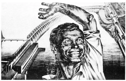 Poster celebrating the completion of the Dnieper Dam early 1930s From W - фото 27