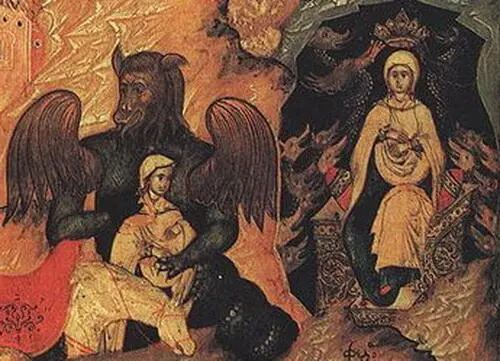 Луч света поднялся выше и уперся в картину на котором была нарисована Мара - фото 48