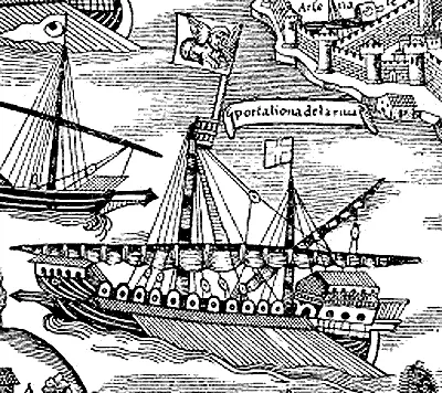 Рис 143 Фрагмент Корабль со сфинксом и христианским крестом на флагах - фото 44