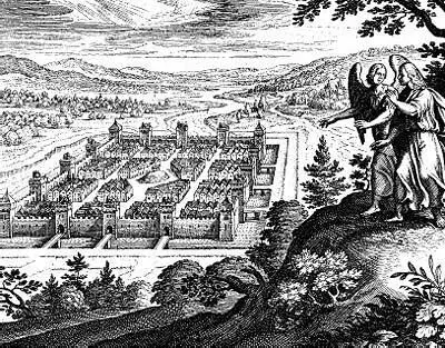 Рис 342 Новый Иерусалим Гравюра из немецкой Библии XVII века Идеальный - фото 148