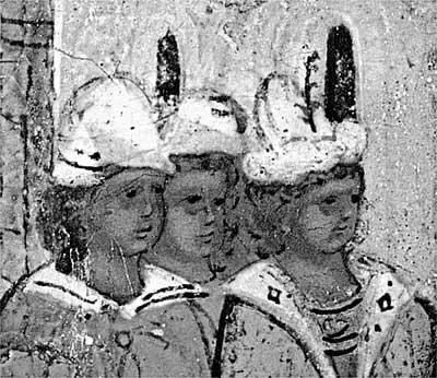 Рис 413 Увеличенный фрагмент иконы Русские юноши в чалмах Взято из 15 - фото 173