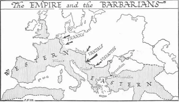 A more vigorous empire might have thrust forward and reconquered Dacia but the - фото 130