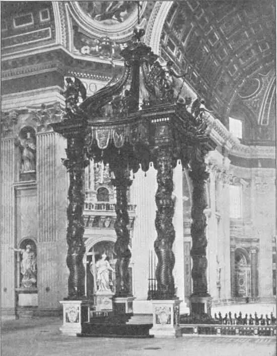 INTERIOR OF ST PETERS ROME SHOWING THE HIGH ALTAR Photo Alinari And - фото 167