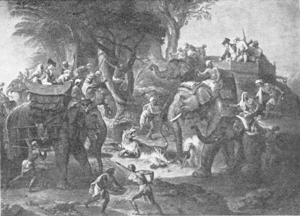 EUROPEANS TIGER HUNTING IN INDIA From the engraving of the picture by - фото 173