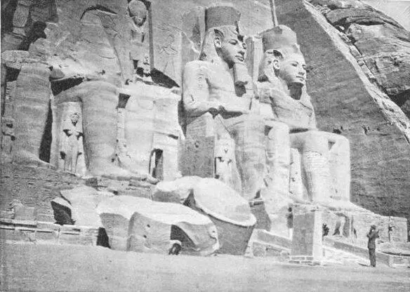 TEMPLE AT ABU SIMBEL Showing the statues of Rameses II at entrance Great - фото 62