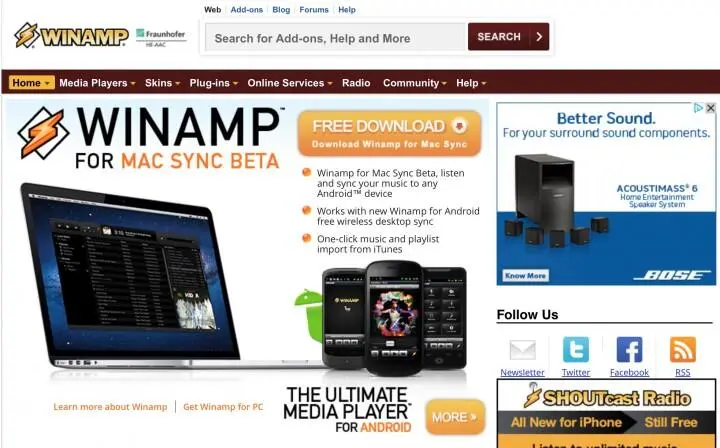 Худобедно у Winamp есть мобильные приложения для Андроида и Мака есть - фото 20