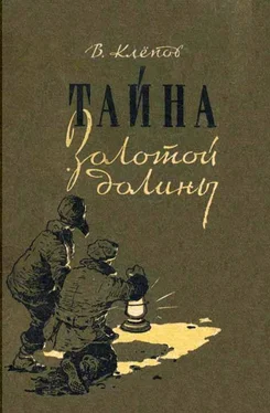 Василий Клёпов Тайна Золотой долины [Издание 1958 г.] обложка книги