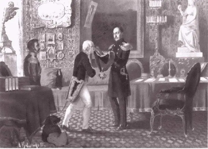 Николай I награждает ММ Сперанского за составление Свода законов в 1833 году - фото 25
