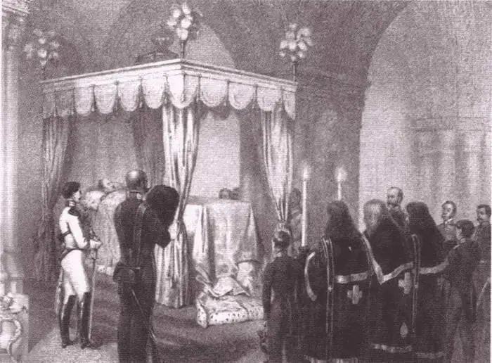 Церемония прощания с Николаем I Русский художественный листок В Тимма 1855 - фото 50