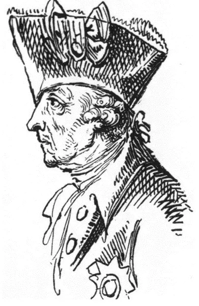 Прусский король Фридрих II Рисунок Д Ходовецкого До 1786 г ПС - фото 16