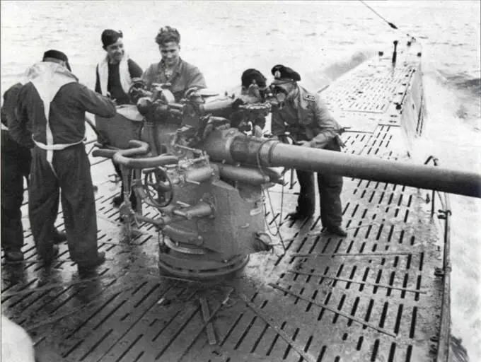 Палубное орудие U552 серии VIIC с полным расчетом Горизонтальный и - фото 61
