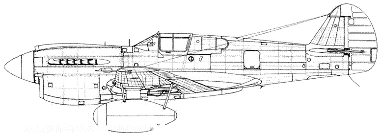 Curtiss P40E1CU с экспериментальным 225галлонным баком Curtiss - фото 61