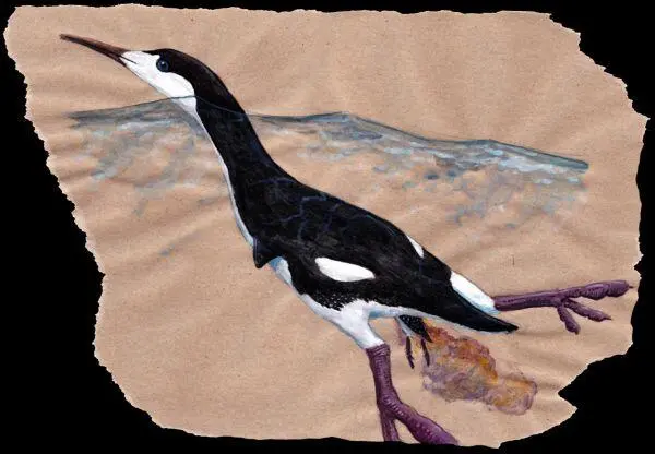 Живородящий Hesperornis На этой картине мы видим доисторическую морскую - фото 56
