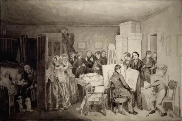 Последствия смерти Фидельки 1844 г Сепия Брань под Красным 1839 г - фото 19