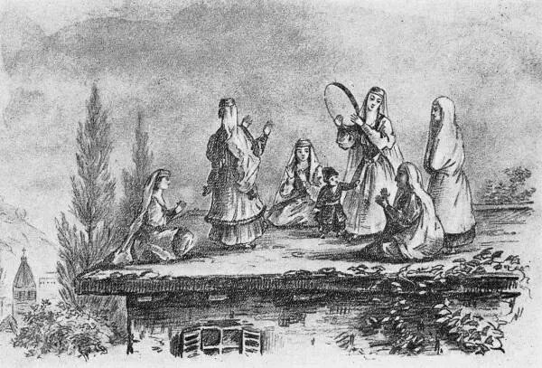 23 Лезгинка Рисунок Лермонтова Карандаш 1837 24 Тифлис Замок Метехи - фото 69