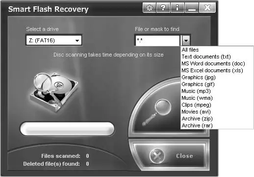 Рис 415 Программа Smart Flash Recovery Программа начинает искать файлы на - фото 75