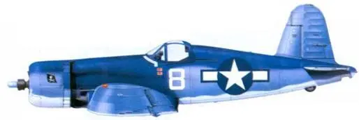 F4U1A Эрла Мэя Бугенвиль май 1944 г F4U1A Джона М Смита Бугенвилль - фото 191