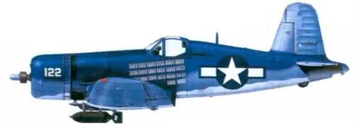F4U1A эскадрилья VMF111 острова Гилберта 1944 г F4U1 Уильбура Дж - фото 200