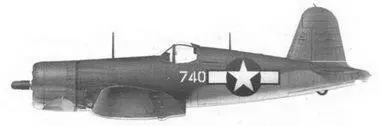 13 Истребитель F4U1A белый 740 Bu 17740 командира эскадрильи VMF214 - фото 48