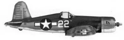 29 Истребитель F4U1A белый 22 энсина Джона М Смита эскадрилья VF17 - фото 79